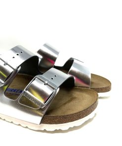 Ciabatte BIRKENSTOCK | Ciabatta Donna Doppia Fascia Metallic Silver