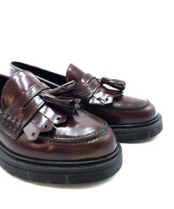 Mocassini IL LACCIO | Mocassino Donna Con Frangetta E Nappine Bordeaux