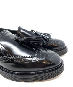 Mocassini IL LACCIO | Mocassino Donna Inglese Con Nappina Nero