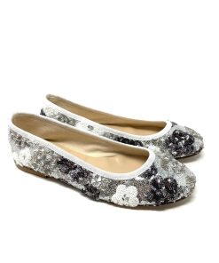 Ballerine IL LACCIO | Ballerina Donna Con Pailettes Rosemary Silver