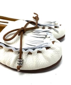 Mocassini IL LACCIO | Mocassino Donna Con Frange Bianco