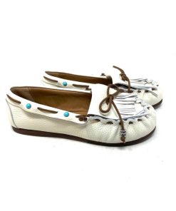 Mocassini IL LACCIO | Mocassino Donna Con Frange Bianco