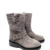 Biker IL LACCIO | Biker Donna In Camoscio Grigio395+Canna Di Fucile