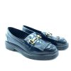 Mocassini IL LACCIO | Mocassino Donna Con Frange E Morsetto Oro Blu