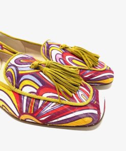 Mocassini IL LACCIO | Mocassino Donna Multicolor Con Nappine Dune/Senape