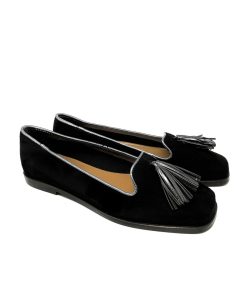 Mocassini IL LACCIO | Mocassino Donna Con Nappine Nero+Canna Fucile