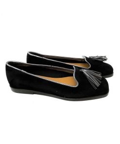 Mocassini IL LACCIO | Mocassino Donna Con Nappine Nero+Canna Fucile