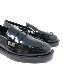 Mocassini IL LACCIO | Mocassino Donna Con Borchiette Nero