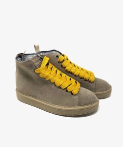 Pedula PANCHIC | Sneaker Donna Panchic Con Pelo Walnut/Yellow