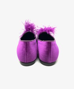 Ballerine IL LACCIO | Ballerina Donna A Punta Con Piuma Purple