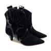 Tex Bassi MARC ELLIS | Texano Donna Con Ricami In Vernice Nero