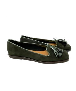 Mocassini IL LACCIO | Mocassino Donna Con Nappine Verde+Verde