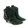 Tex Bassi MARC ELLIS | Texano Donna Con Ricami In Vernice Verde