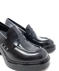 Mocassini IL LACCIO | Mocassino Donna Con Tacco Nero