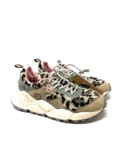 Sneakers FLOWER MOUNTAIN | Sneaker Donna Pelo Flower Mountain Beige/Army/Brown