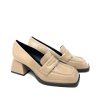 Mocassini IL LACCIO | Mocassino Donna Con Tacco Beige