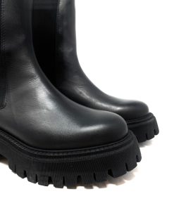 Polacchini IL LACCIO | Polacchino Platform Donna In Pelle Nero