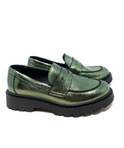 Mocassini IL LACCIO | Mocassino Donna Laminato Verde