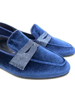 Mocassini IL LACCIO | Mocassino Donna In Velluto Blustarblu