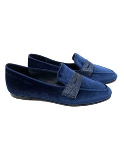 Mocassini IL LACCIO | Mocassino Donna In Velluto Blustarblu